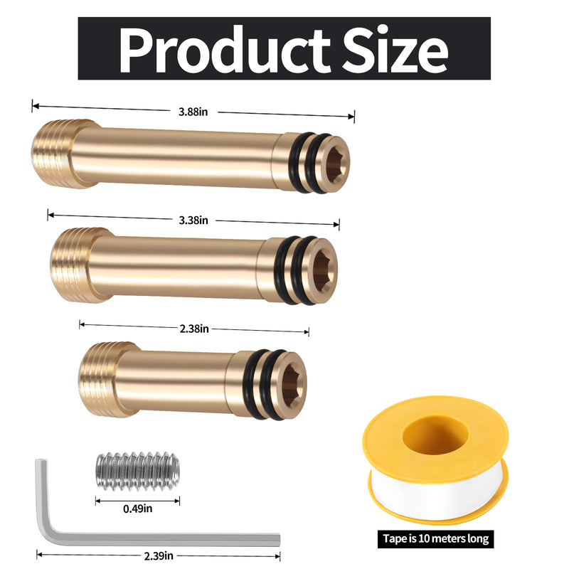 1247984，1247985，1247986 Extender To Mount The Shower Drop Elbow To The Shower Wall,Compatible With K-98350 Awaken Wall Supply Elbow,Brass 1247984-1247985-1247986