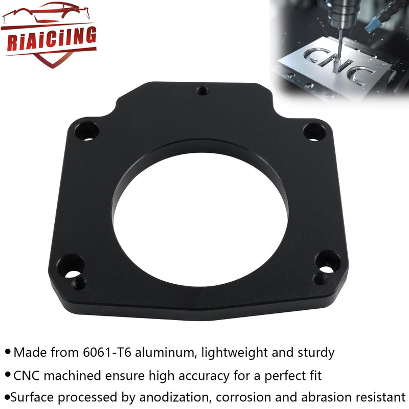 LS Drive By Wire Throttle Body Adapter for LS3 4 Bolt Intake to LS1 3 Bolt TB DBW LS2 LH6 L92 L76 LY2 LY5 LY6 LC9 LFA LH8 LMG L98 L9H L20 L94 LZ1 L99 L96 LC8 L77 551567 Black