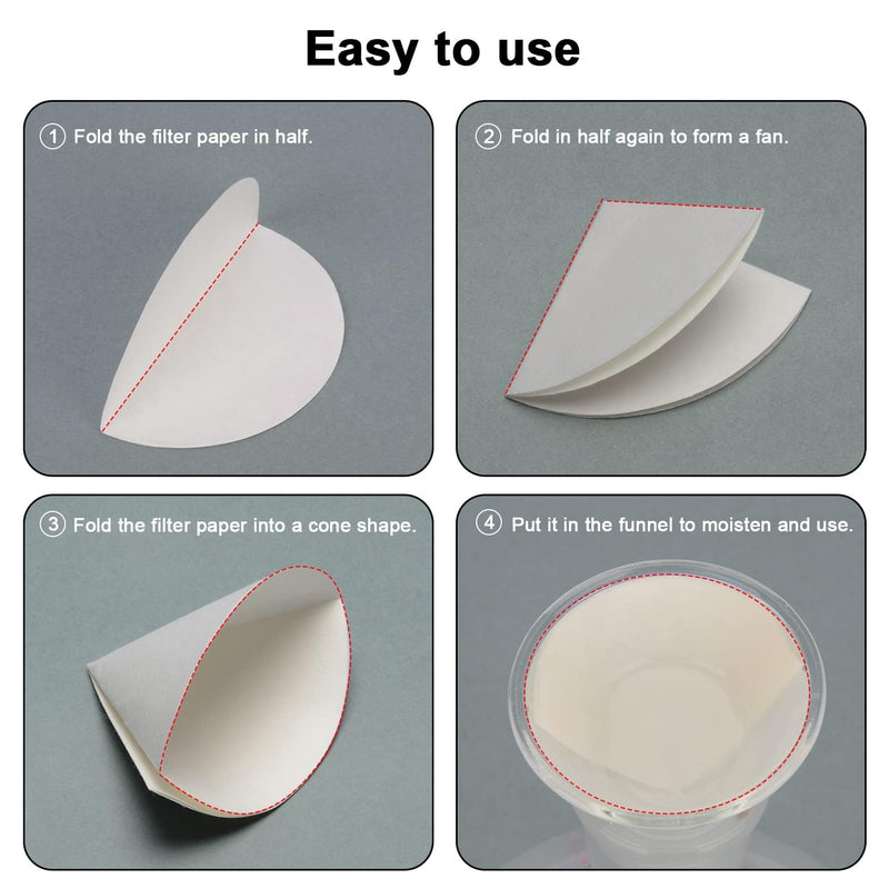stonylab Qualitative Filter Paper, 3-Box 74 mm Diameter Fast Speed Cellulose Filter Paper with 25 Micron Particle Retention Filtration Speed, Set of 3 x 100 Pcs 74 mm (Pack of 3)