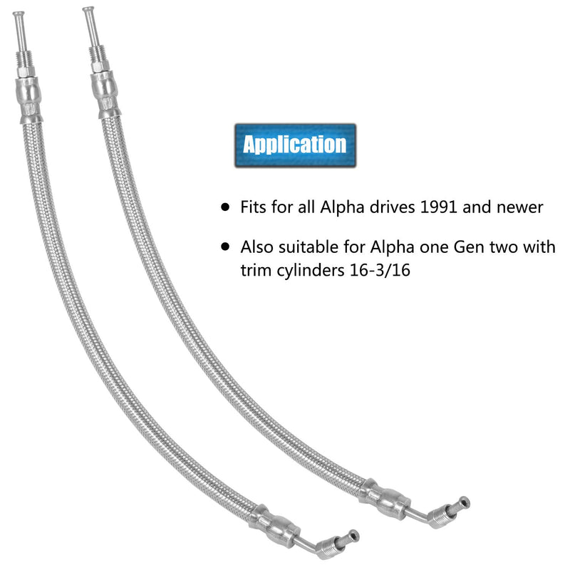 For Mercruiser Alpha One Gen Two Trim Ram hydraulic Cylinder Hose Kit Replaces for Starboard 32-864960, Port 32-864959
