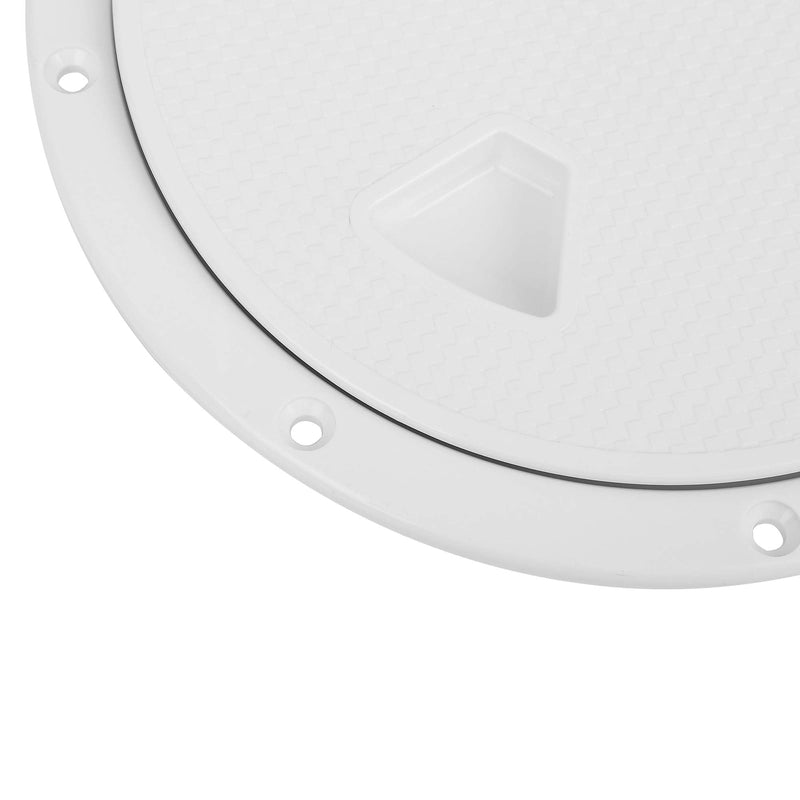 X AUTOHAUX 6" White Circular Non Slip ABS Inspection Hatch Deck Plate with Detachable Cover