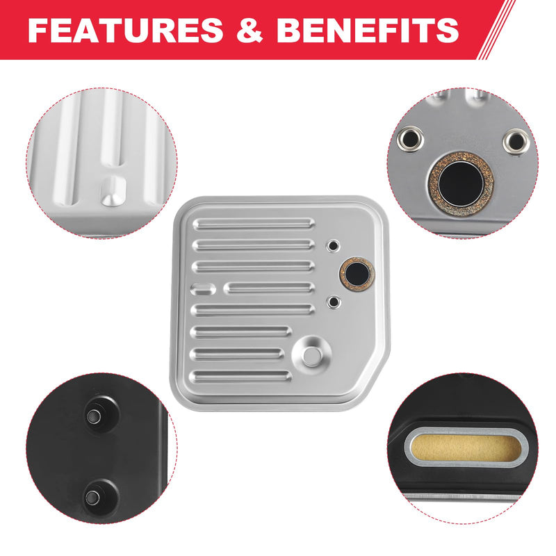 Automatic Transmission Filter Gasket Kit Fit for Dodge Jeep 42RE 44RE 46RE 47RE 48RE - Grand Cherokee Dakota Durango Ram 1500 2500 3500 Replaces# 52118789