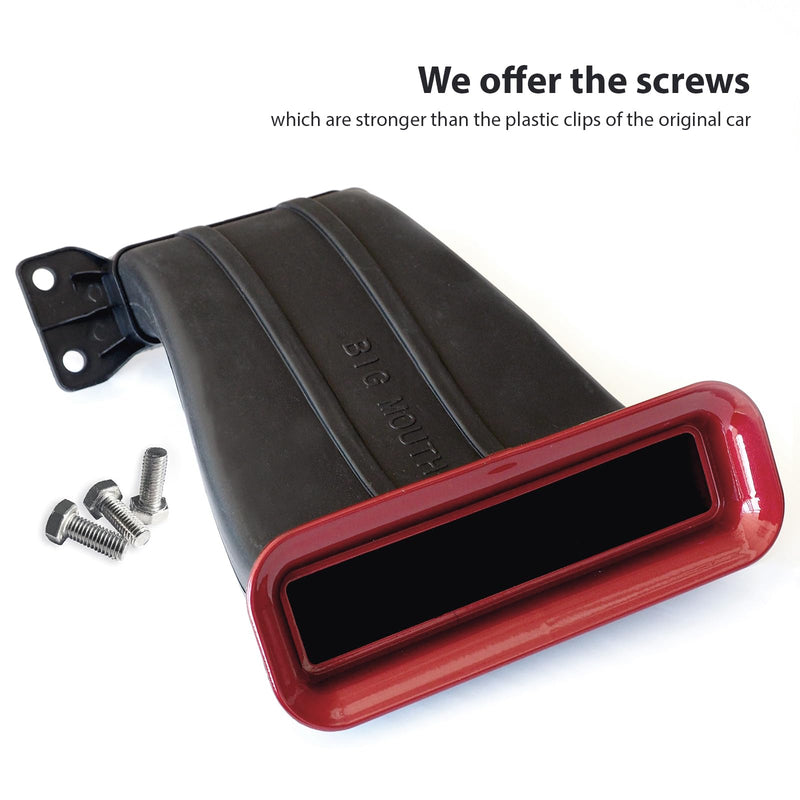 Air Intake Snorkel Modification Tuyere Big Mouth Inlet Compatible With 2012-2018 MK3 MK3.5 Ford Focus ST RS Hatchback 4D Sedan (Red) Red
