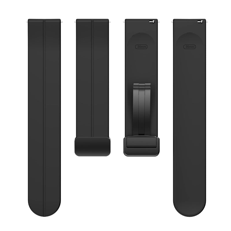 Lamshaw Compatible for WITHit Giga Smartwatch Bands, Soft Silicone Sport Wristband Replacement Straps Compatible for WITHit Giga, Deca Smartwatch Black 22mm size band