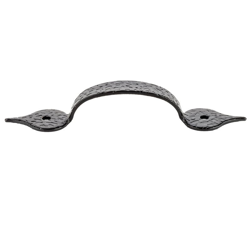 Hammered Black Drawer Pull | Centers: 3 1/4" | Handle for Antique Cabinet Door, Dresser Drawer, Desk | Reproduction Furniture Hardware | UP5-SBL (6) 6