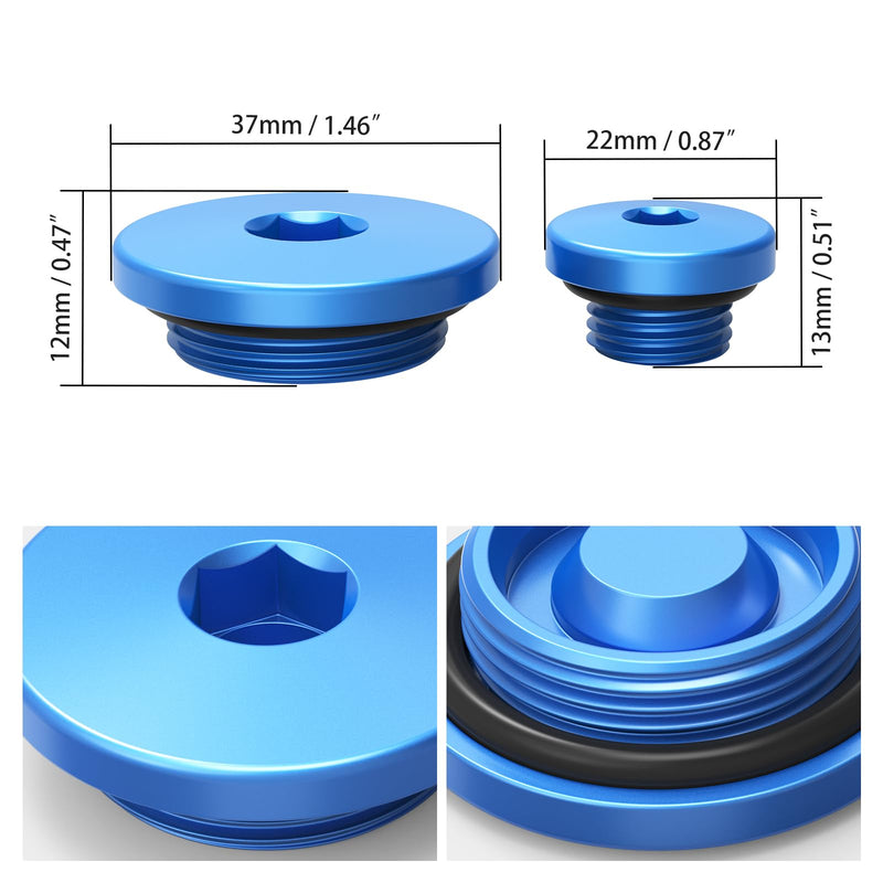 NICECNC Aluminum Engine Crankcase Cover Plugs Kit Compatible with Yamaha YZ450F 2006-2009 YFZ450 2004-2009 YFZ450 2012-2013 WR250F 2003-2014 WR450F 2003-2015