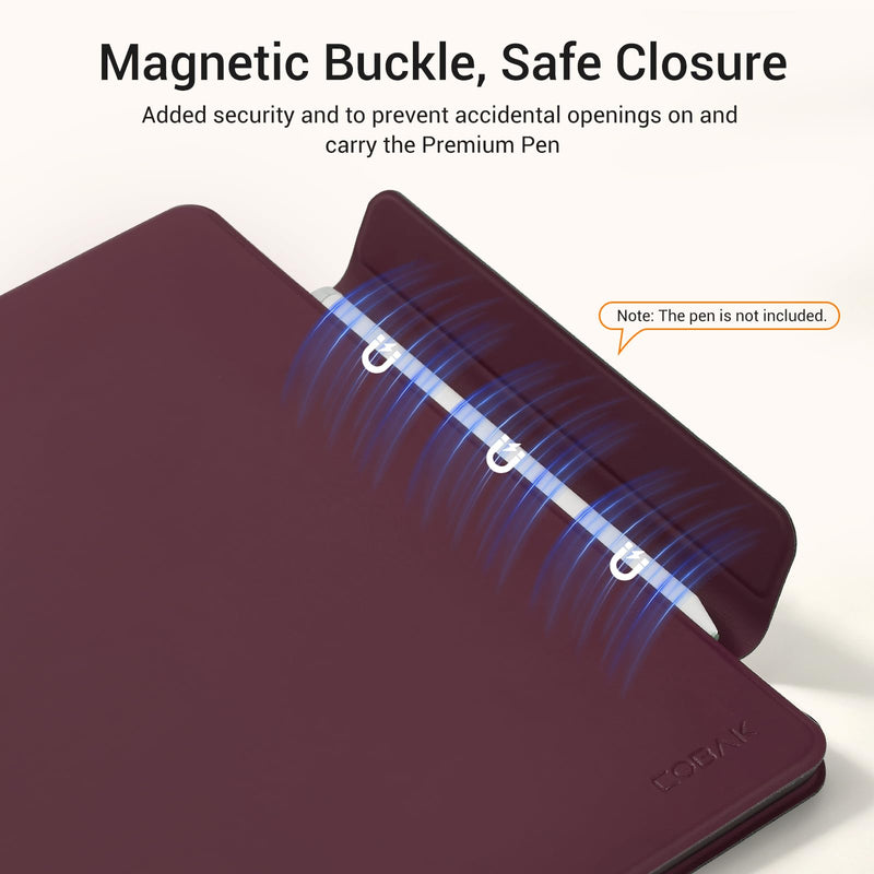 CoBak Magnetic Case for 11" Kindle Scribe 3rd Gen 2025 | Folio Cover with Magnetic Attach, Pen Clasp, Auto Sleep/Wake, for Kindle Scribe Colorsoft Fig