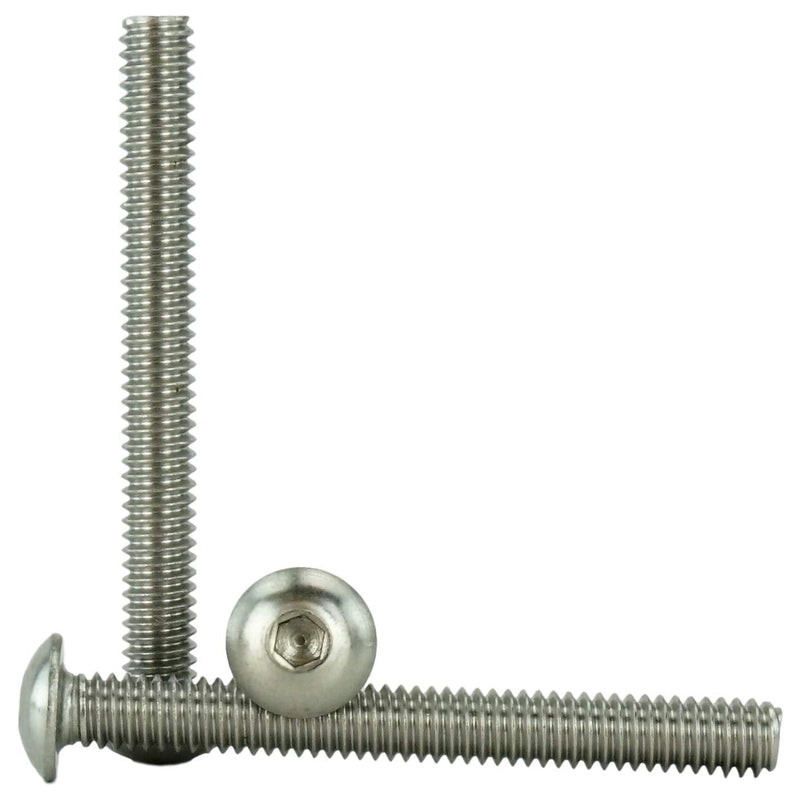 Stainless #8-32 x 1-1/2" (1/2" to 2" Available) Socket Button Head Cap Screws, Full Thread, Hex Drive, Stainless Steel 18-8, Machine Thread (8-32 x 1-1/2") 8-32 x 1-1/2"