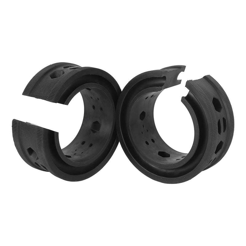 2PCS Car Coil Spring Buffer Rubber, Universal Car Shock Absorber Cushion Spring Bumper Buffer C Type Reduce Noise Anti Vibration for Cars, black