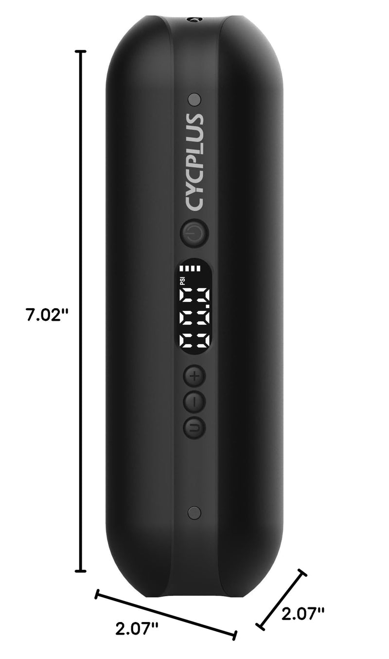 CYCPLUS Electric Air Compressor Portable Bicycle Pump Car Tire Inflator, Max 150 PSI, Auto Shut-Off Air Pump with Presta and Schrader Valves for All Bicycles Motorcycles and Cars Black