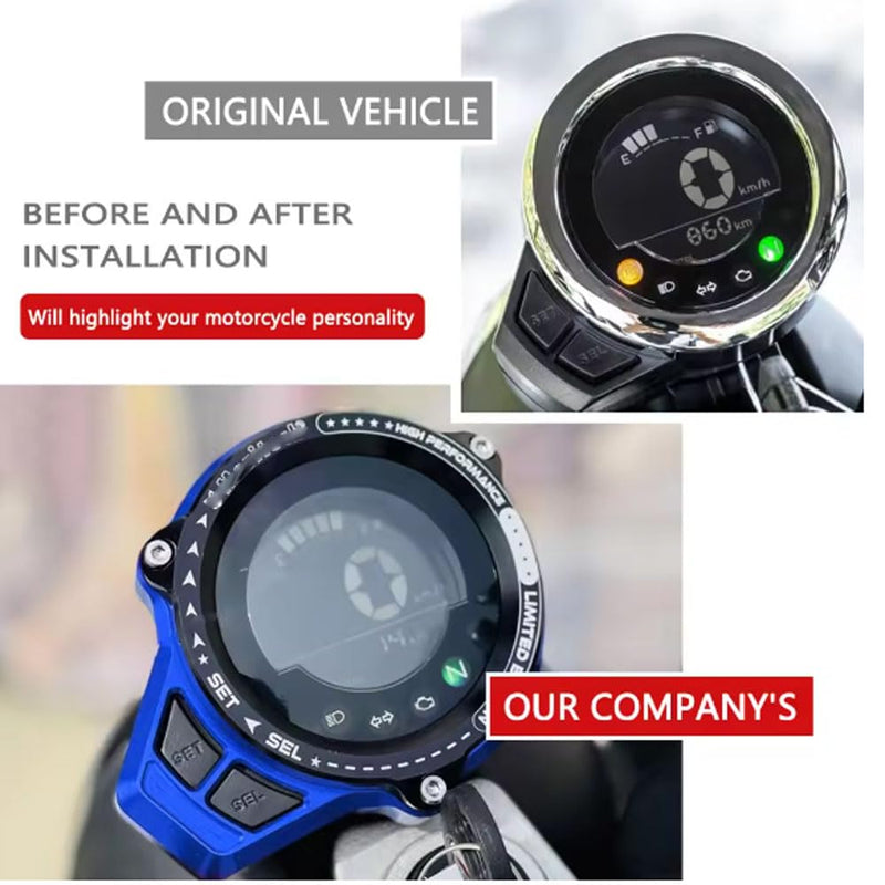 for Monkey125 CT125 DAX125 ST125 monkey125 st125 JA55 JA65 JB03 JB04 Accessories Instrument Cover Motorcycle Instrument Shell Aluminum Alloy Instrument Shell Tachometer Decorative Cover (Black) black
