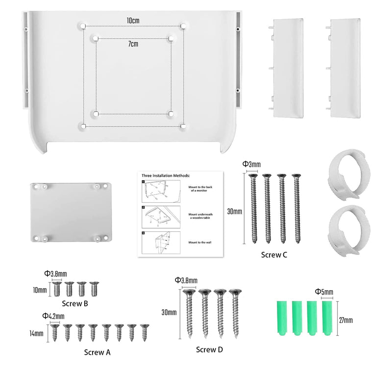 Hosanwell Mac mini Mount | Custom Mount for The Mac mini, VESA Compatible, Wall Mount, Under Desk, Multiple Installation Ways US