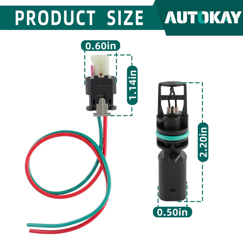 AUTOKAY 5149182AB Intake Air Temperature IAT Sensor for Chrysler for Dodge Avenger Challenger Charger Durango Grand Caravan Journey for Jeep Grand Cherokee for Ram 1500 2011-2020 RE# 5149182AA AX241