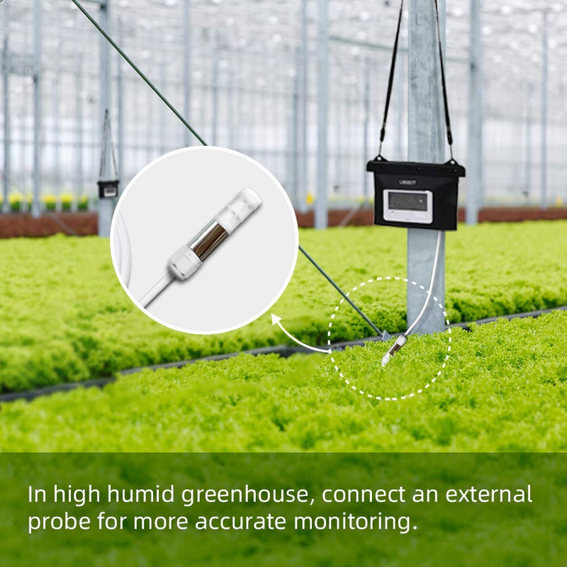 UbiBot TH30S-B External Temperature and Humidity Probe, Temperature Humidity Sensor Combined in one Probe, Monitor -40 to 80 C,0 to 100% RH, Micro USB Connector,(Matches with Our WS1 Pro Device only)