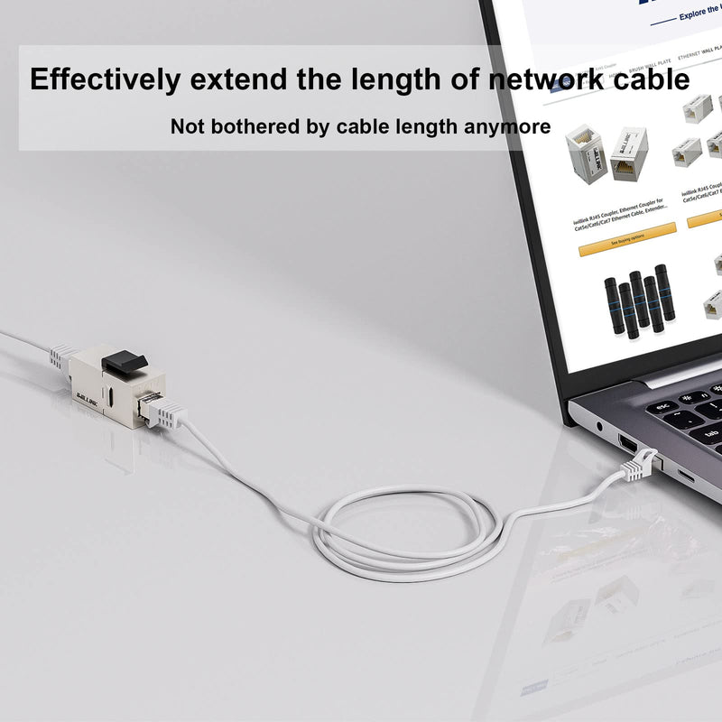 iwillink 10Gbps CAT7 Coupler RJ45 Keystone Shielded Coupler 25-Pack, Ethernet Coupler, Female to Female Keystone Jack, STP Keystone Insert for Cat7/Cat6a/cat6/cat5e Cable 25 Pack Cat7