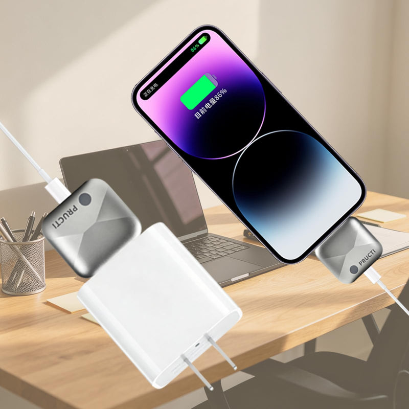 140W Auto Shut Off Phone Smart AI Auto Stop Charging Adapter Unplug on Full | Prevent Overcharging, Universal Fast Charging Compatible with USB-C Charging for Apple Devices, Headphones, Tablets, and More silvery 2 Pcs