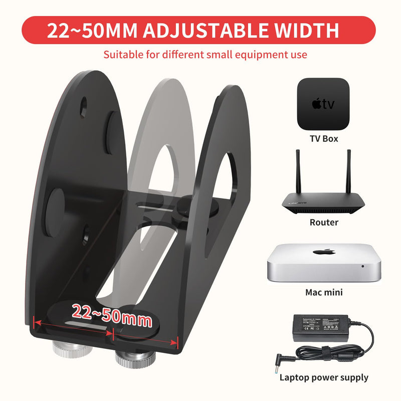 Adjustable TV Box Wall Mount Metal Wall Mount for A-pple TV, Router and Other Media Players