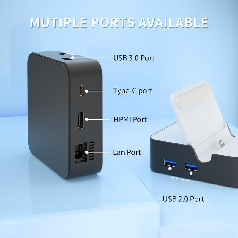 Upgraded Switch TV Dock for Nintendo Switch/Switch OLED, MVIIOE Switch Docking Station with Ethernet LAN, Support YouTube, 4K@60HZ 1080P HDMI 2.0 Port, 3 USB Ports & PD Fast Charging White