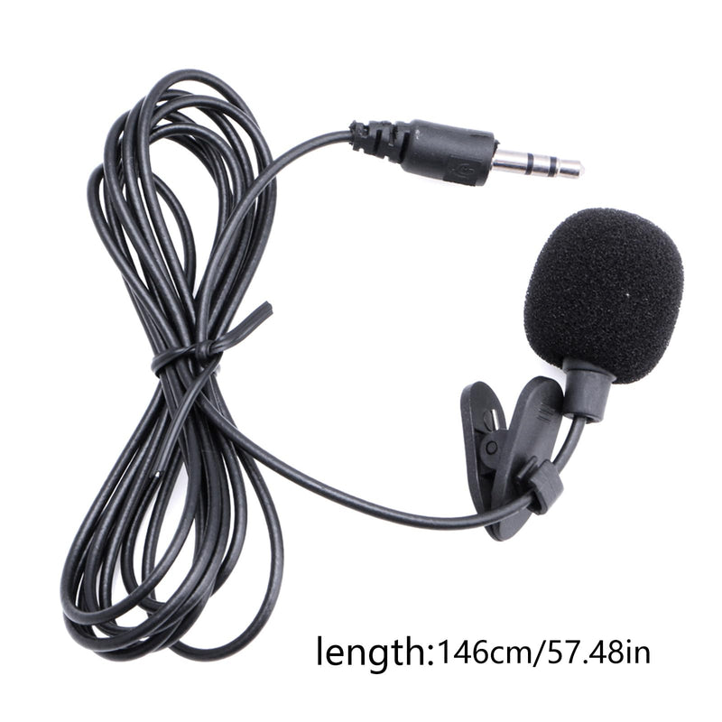 Lavalier Microphone, Mini Wired 3.5mm Clip on Lapel Mic with Noise Canceling, Omnidirectional Condenser Mic Plug and Play for Android Computer YouTube TikTok