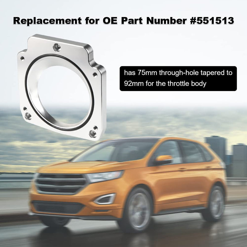 LS Throttle Body Adapter 92mm Compatible with LS1 3 Bolt Intake Manifold to LS3 4 Bolt Replacement for 551513 LS6 LS LR4 LQ4 LS6 L59 LQ9 LM4 L33 LSX 4.8L 5.3L 5.7L 6.0L