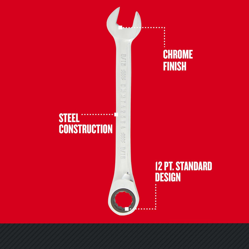 CRAFTSMAN 12-point Standard (SAE) Ratchet Wrench, 5-Piece Set (CMMT99755)