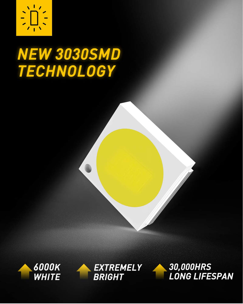 AUXITO CANBUS Error Free 4-SMD 3030 Chipset 31mm (1.25 inch) DE3175 DE3021 Festoon 6000K Xenon White LED Bulbs Replacement for Interior Map Dome Marker License Plate Lights(Pack of 4)