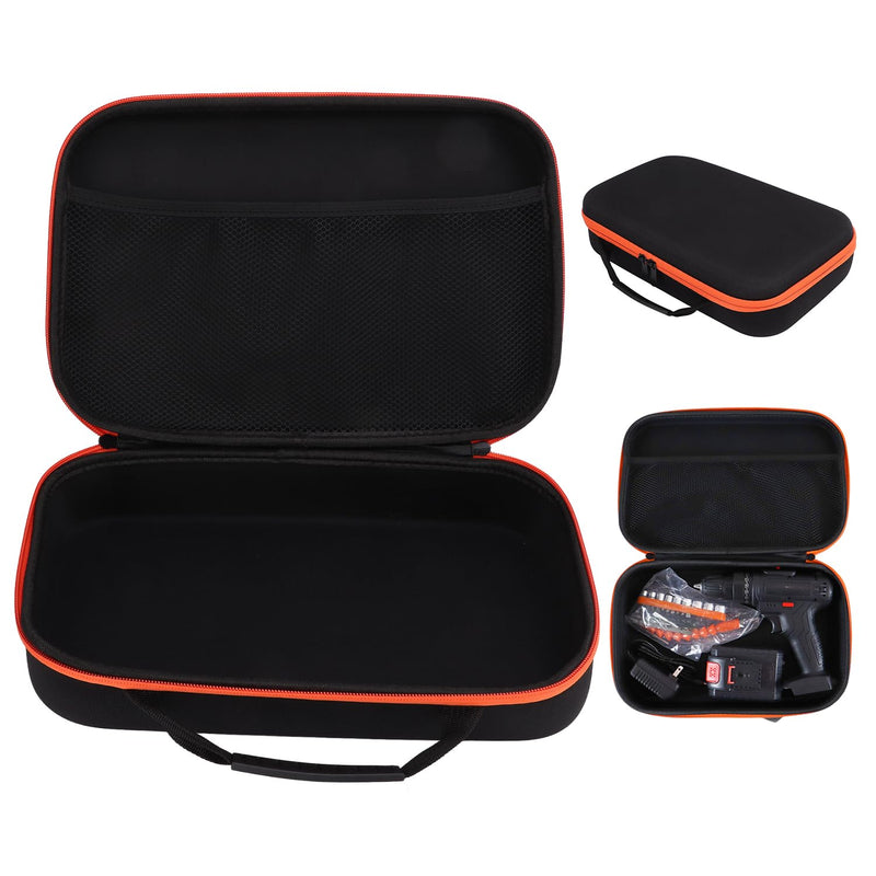 12.6x8.7in Drill Bag Oxford Cloth Tool Bag Portable Tool Storage Box with Handle Electric Grinder Bag Tool Zipper Pouch for Electric Grinder Drill Pliers Wrench Screwdriver (Long) Long
