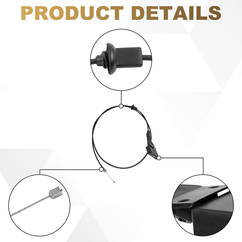 PartsFlow Hood Release Cable W/handle For 1988-1994 Chevrolet Chevy C1500/C2500/C3500/K1500/K2500/K3500 For 1988-1994 GMC C1500/C2500/C3500/K1500/K2500/K3500 15981137 912-183