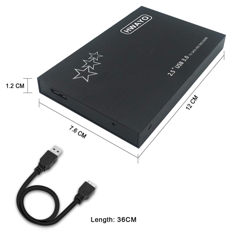 750GB External Hard Drive Portable 2.5'' Ultra Slim HDD Storage USB 3.0 for PC, Laptop, Mac, Chromebook, Xbox One (Black) 750GB Black