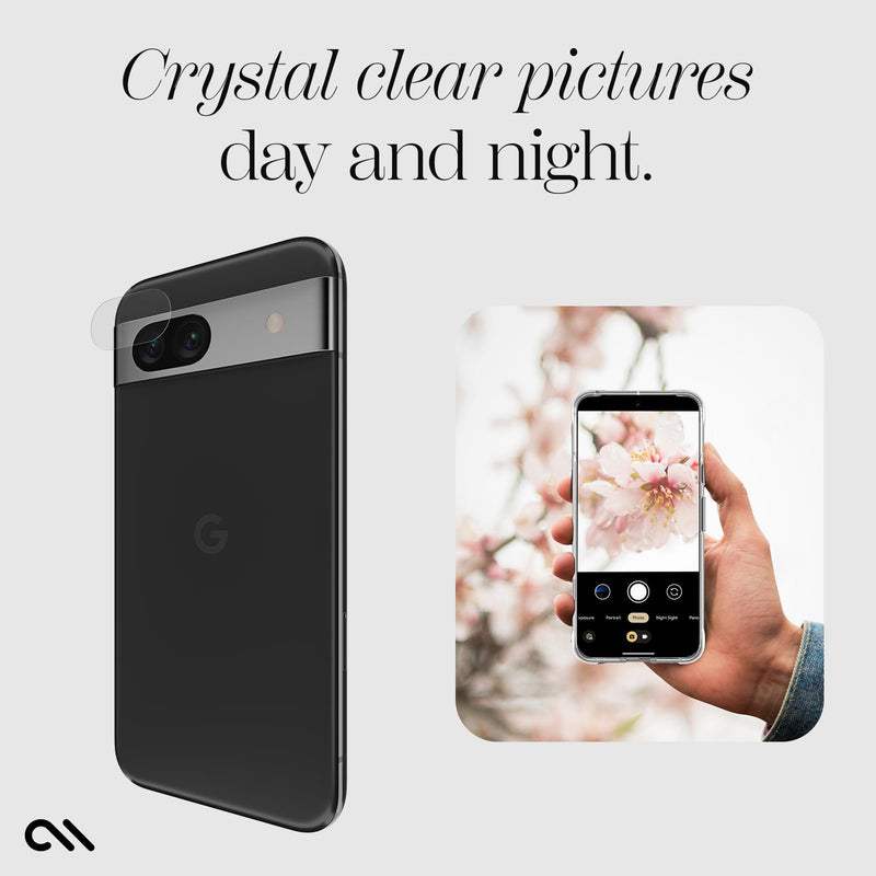 Case-Mate Google Pixel 8a Camera Lens Protector | Dual-Layer 9H Tempered Glass, Ultra-Thin Camera Lens Cover | Premium Anti-Scratch, Anti-Fingerprint & Anti-Shatter Material| Crystal Clear Night Shots