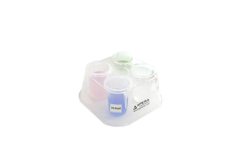 Apera Instruments AI1116 pH Calibration Solution Kit (7.00, 4.00, 10.01), 16 oz. Each, Plus a CalPod Solution Holder, NIST traceable