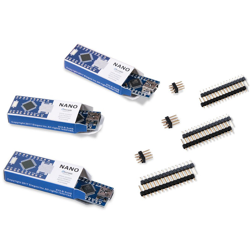 ELEGOO Upgraded 37 in 1 Sensor Modules Kit & ELEGOO Nano Board CH 340/ATmega+328P