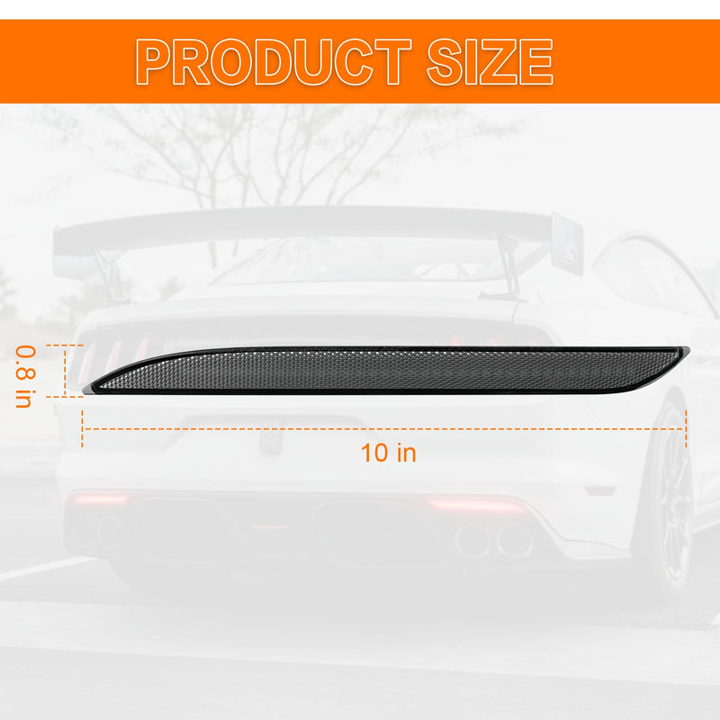 litzland LED Rear Reflector Light Compatible with Ford Mustang 2015 2016 2017 Clear Lens Led Red Brake Tail Lamps