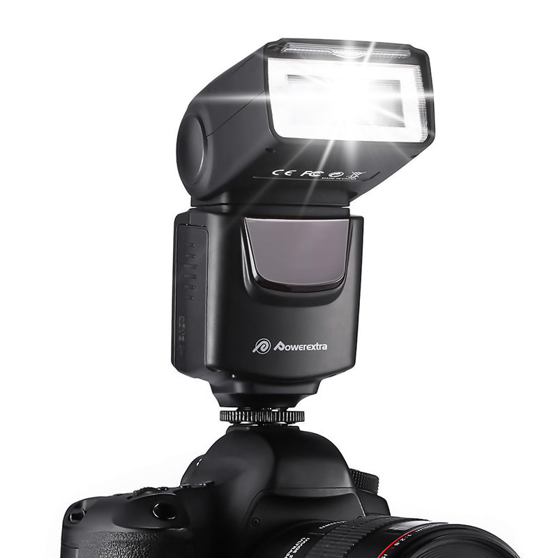 Powerextra Professional DF-400 Speedlite Camera Flash for Canon Nikon Pentax Samsung Fujifilm Olympus Panasonic Sigma Minolta Leica Ricoh DSLR Cameras and Digital Cameras with Single-Contact Hotshoe 30