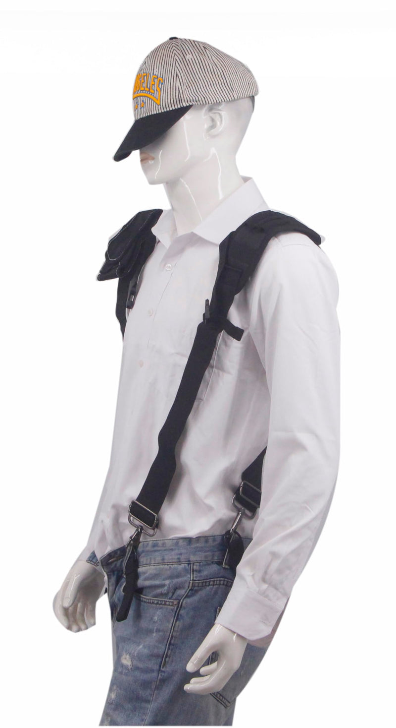 Cedriany Tool Belt Suspenders for Work Belt Suspenders Heavy Duty Padded with Attachment Loops for Men Black 3