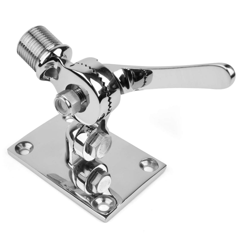 Marine VHF Antenna 316 Stainless Steel Adjustable Base Mount for Boats