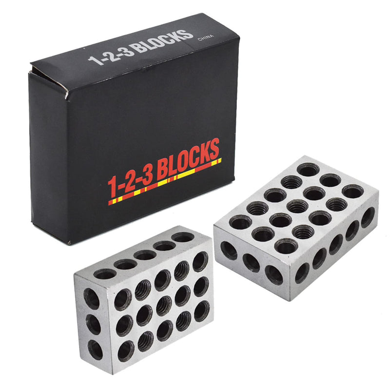 Precision 1 x 2 x 3 Inch Blocks 23 Holes Accuracy 0.0002 Inch Suitable for Milling Machines for Setup, Layout and Inspection Jobs 1 Pairs