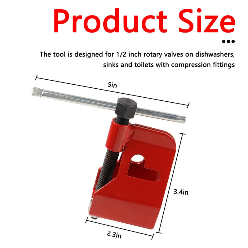 Compression Sleeve Puller Tool for Ferrule Puller for 1/2” Copper Water Compression Sleeve, 1/2-Inch Copper Tubing, Remove Ferrule & Nut of Pipe（4461）, Plumbing Tools Ring Removal Tool (Red) Red
