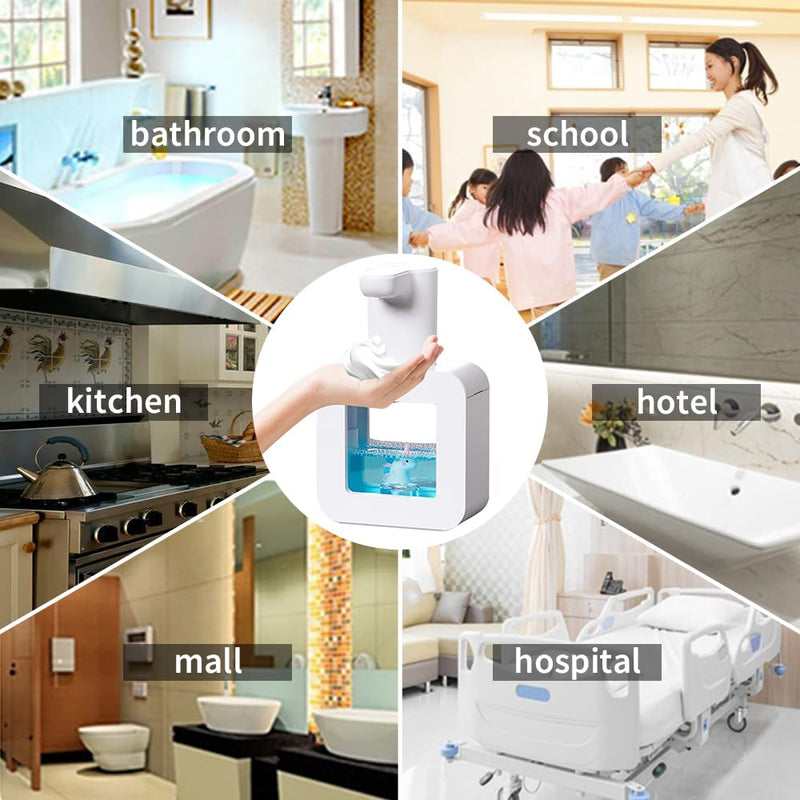 Cute Soap Dispenser for Kids - Automatic Foaming Soap Dispenser for Bathroom Kitchen Office School Children Gift, Waterproof USB Rechargeable Hand-Free 13.5oz,White Unicorn White Unicorn