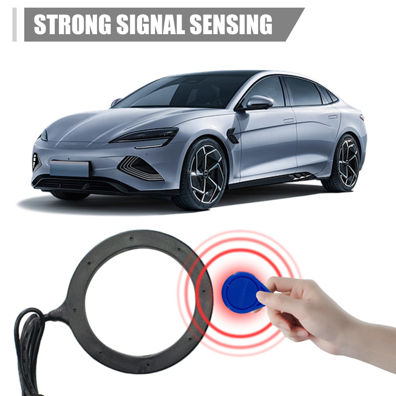 Car Smart Push Engine Start Button Kit & Keyless Entry Starter System, Universal Anti-Thief Car Ignition Switch, Upgrade Key Start to Push Ignition Kit for Most 12V Cars