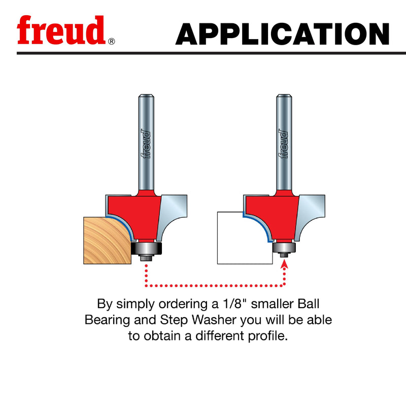 Freud 34-108: 3/16" Radius Rounding Over Bit
