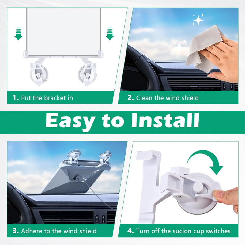 Starlink Mini Car Mount with Suction Cup for Dashboard & Windshield | Upgraded Stable Signal Bracket for Starlink Mini Satellite Internet, Compatible with Most Vehicles