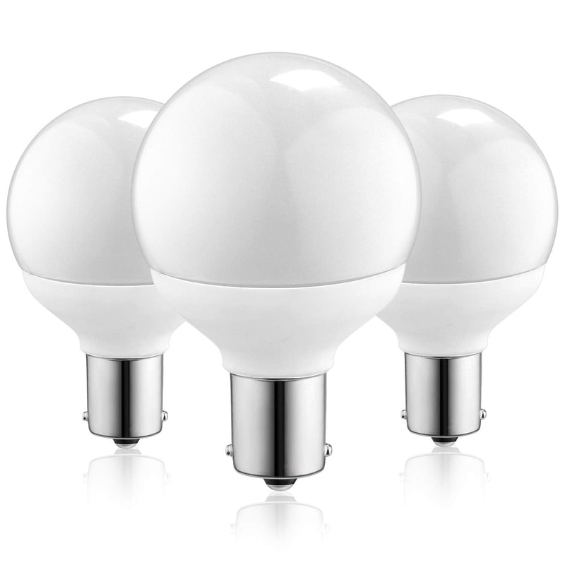 Kohree 12 Volt RV Led Light Bulbs BA15s 20-99/1141/1156 12V Vanity Replacement Bulbs for 5th Wheel Camper Trailer Motorhomes Marine Boat Interior Light Bulb (Pack of 3, 4000K Natural White) Natural White (4000k)