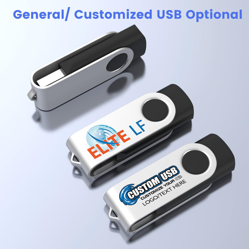 ABLAZE 4GB Flash Drive 10 Pack, USB 2.0 Memory Stick with Lanyards Swivel Thumb Drives Bulk 4GB Pendrive U Disk for Data Storage (Mixcolors)