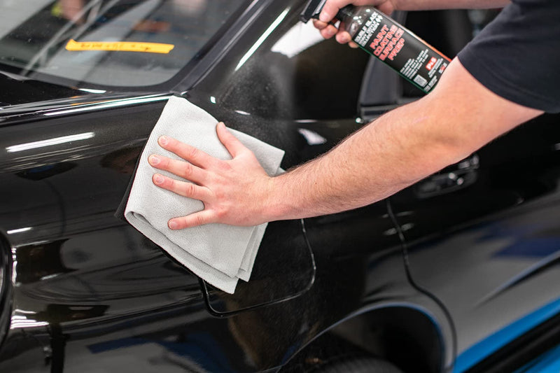 The Rag Company - The Edgeless Pearl - Professional Microfiber Detailing Towel for Ceramic Coating, Leveling & Sealant Removal, Scratch-Free & Tagless, 320gsm, 16x16 inches, Ice Grey - 12-Pack 12 Pack