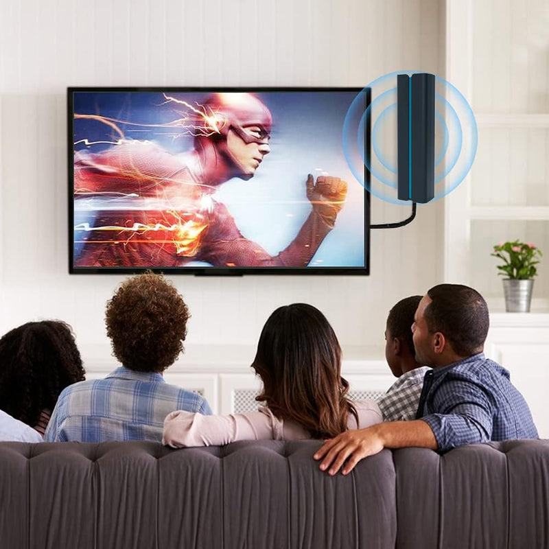 2025 TV Antenna for Local Channels, Long Range Digital HDTV Antenna with Far/Near Gain Switch, 4K 1080P, 360° Omni-Directional, USB Powered, Free Local Channels