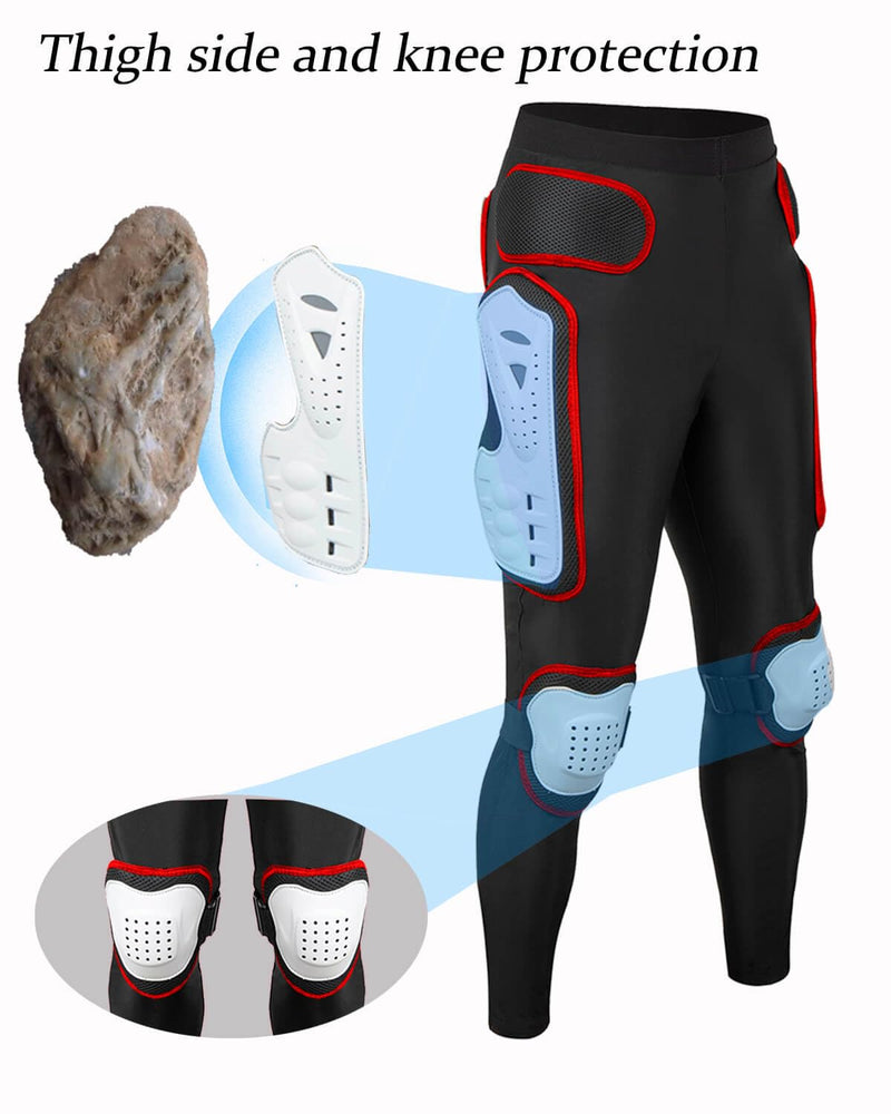  [AUSTRALIA] - Motorcycle Riding Pant - Adult Youth Motocross Protectvie Gear, Dirt Bike Gear Pant with Armor for ATV Cyling Skateboard X-Large Red