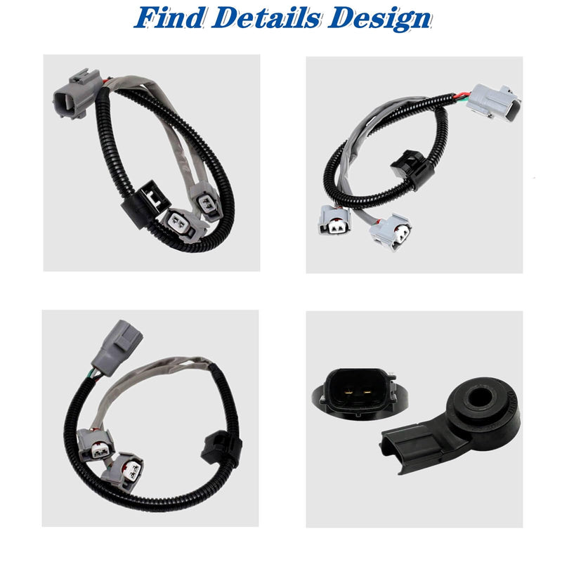 2pcs Knock Sensor with Harness Compatible with Toyota Camry Highlander Sienna ES330,Replace 8221948010 8221908010 82219-08010 82219-48010 8615-20090