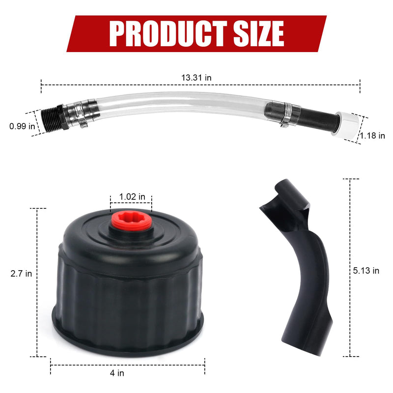 Racing Fuel Jug Hose and Cap kit, Racing Fuel Jug Cap for VP Racing Fuel Jug 5.5 Gallon, Racing Fuels 3042 Replacement Jug Cap, Gas Can Spout Hose Bender - 1Set