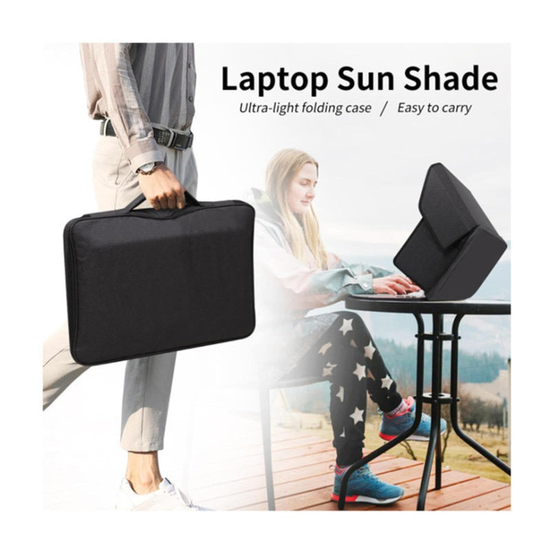Laptop Sun Shade, Fits 12–16-inch laptops, Anti-Glare Privacy Screen Cover, Foldable Laptop Protective Cover，Ideal for Outdoor Work